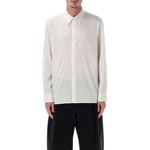 STUDIO NICHOLSON Men's Striped Long-Sleeve Shirt Men ECRU BLACK Shirts